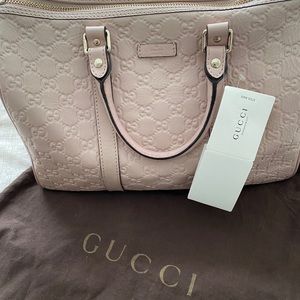 Gucci Guccissima Medium Boston - Rose Beige